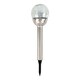 image 1 of Kingavon Colour Changing Crackle Ball Solar Pathway Light - Silver Grey