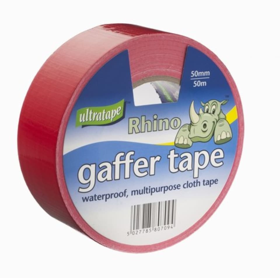 Ultratape Multipurpose Rhino Gaffer Cloth Tape 50mm x 50m Red