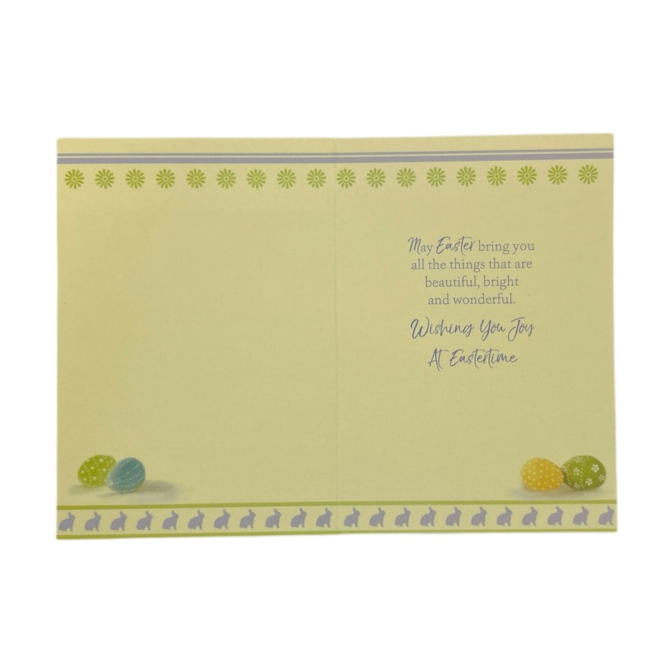 image 1 of From All The Family Bucket of Flowers And Eggs Design Easter Card