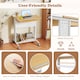 image 7 of COSTWAY Rolling Portable Desk C-Shaped Computer Cart White