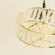 image 2 of ValueLights Hudson Pair of Acrylic Jewel Gold Intertwined Twisted Easy Fit Lamp Shades with LED Bulbs