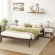 image 7 of COSTWAY Bedroom Nightstand 3-Tier Table w/Drawer Light Grey Grey