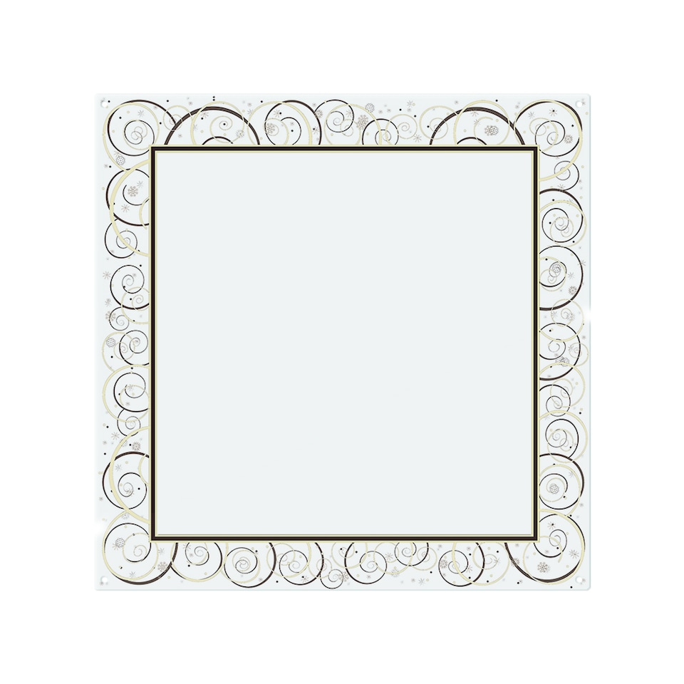 image 1 of Swirling Frame Splash Back | White
