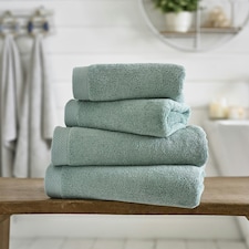 Egyptian Cotton Spa Quality Absorbent Bathroom Towels - Soft & Premium Comfort - Hand, Bath, Sheet Green | Duckegg | Bath sheet