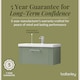 image 6 of Balterley Partial Fluted 1 Drawer Wall Hung Vanity Unit with Mid-Edge 1 Tap Hole Ceramic Basin | Green | Satin Green