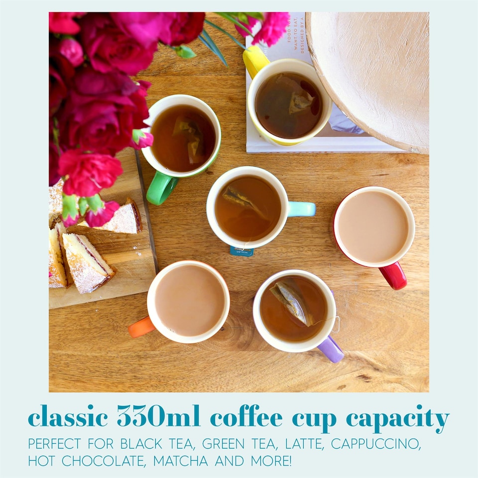 image 1 of Argon Tableware New Bone China Mugs - 330ml - Yellow Ombre - Pack of 4 | Yellow | Yellow | 4