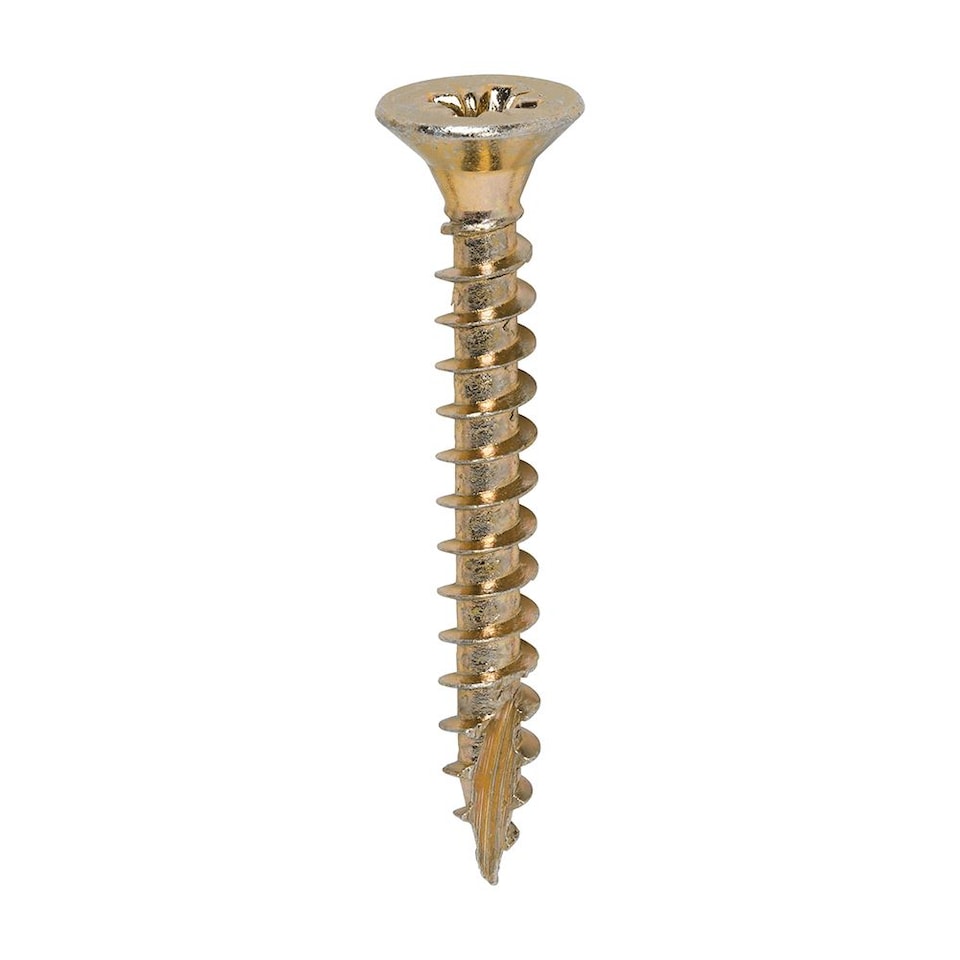 image 1 of Timco - Classic Multi-Purpose Screws - PZ - Double Countersunk - Yellow (Size 5.0 x 40 - 200 Pieces)