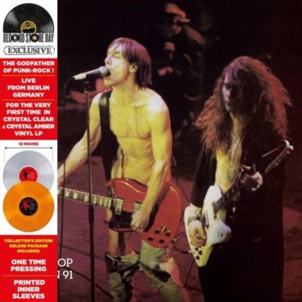 Iggy Pop LP Vinyl Record - Live In Berlin (19 91) (Deluxe Edition) (Marble Neon Vinyl)
