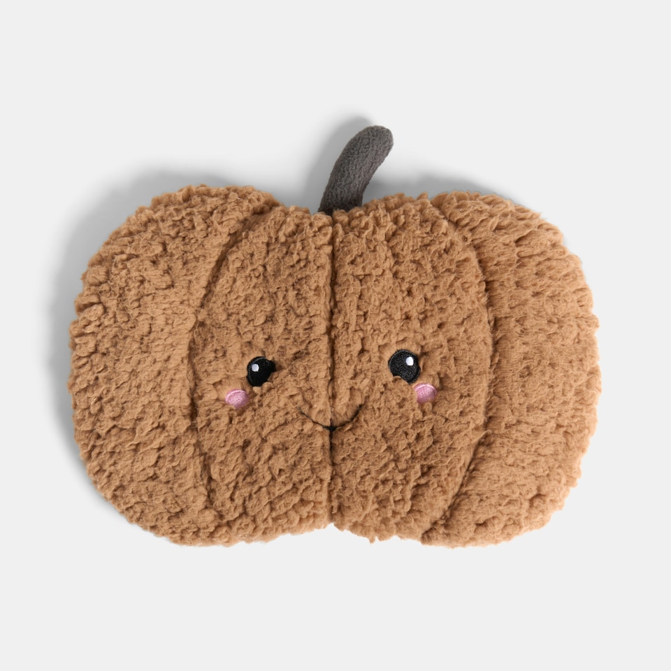 image 1 of OHS Pumpkin Halloween Autumnal Soft Plush Cosy Winter Warm Decor Microwavable Hottie Pad - Rust
