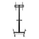 image 4 of Nedis TV Floor Presentation Meeting Stand Lockable Wheeled Trolley 32-55" up to 35 kg, Column Design, Adjustable, Snap-lock, AV Shelf - Black