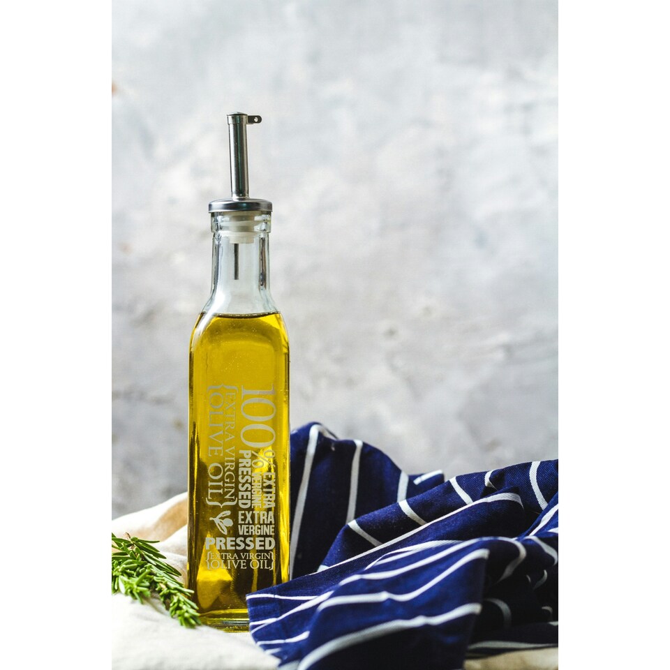 image 1 of KitchenCraft Oil Vinegar Bottle Clear Glass 270ml
