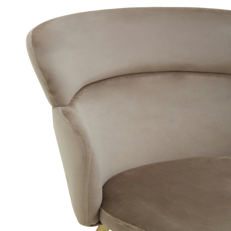 image 1 of Interiors by Premier Mink Velvet Chair, Rustless Velvet Armchair, Easy to Assemble Bedroom Chair, Easy to Clean Outdoor Chair