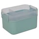 image 4 of Portable Sewing Accessories Box Kit 2 Layer Storage Organiser Trays Carry Handle | Multi | Mint Green