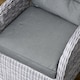 image 6 of Outsunny 4 PCs Outdoor Rattan Sofa Set, Wicker Sectional Sofa Set Mixed Grey