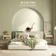 image 4 of Floating Nightstands Set of 2 with Rattan Drawer and Storage Shelf for Bedroom
