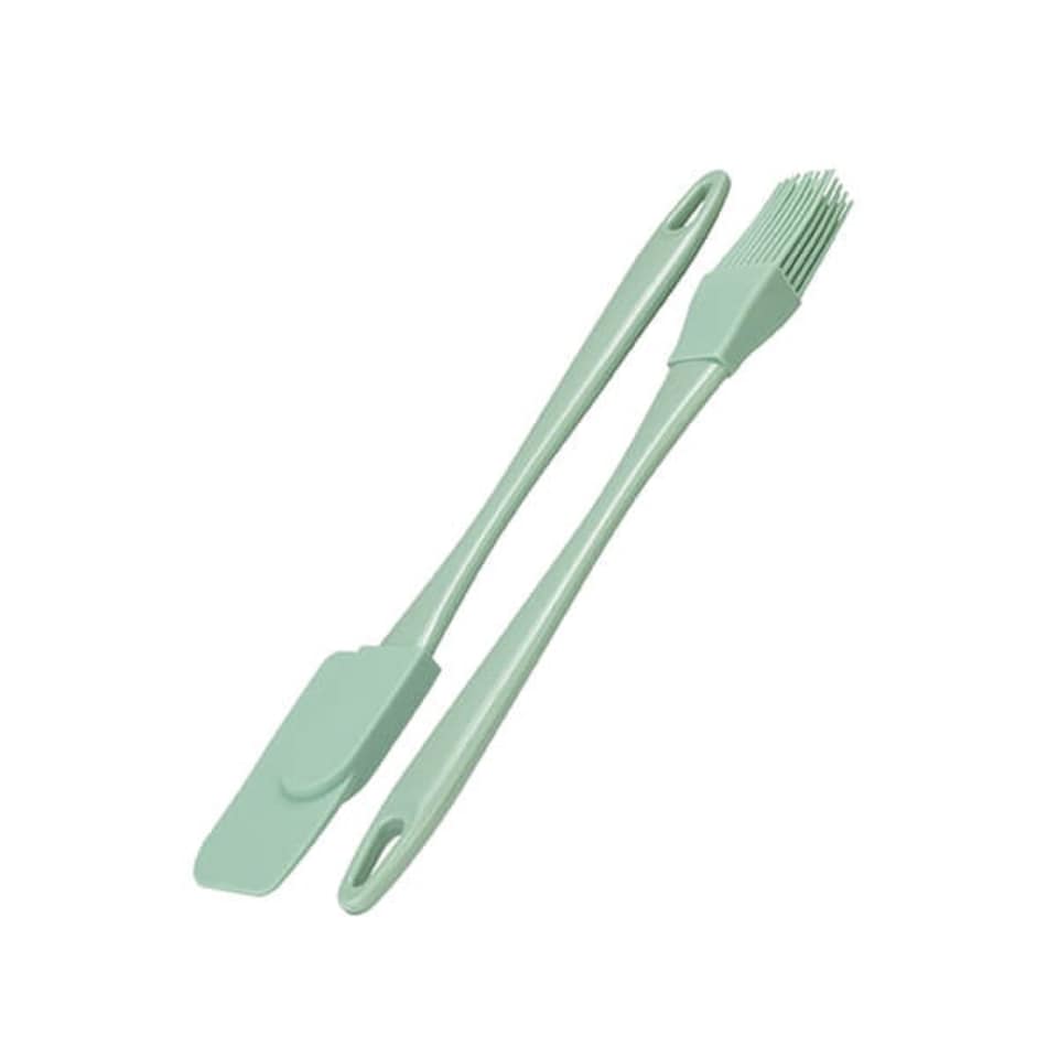 image 1 of Fusion Twist Mini Pastry Brush & Jar Scraper Set Mint