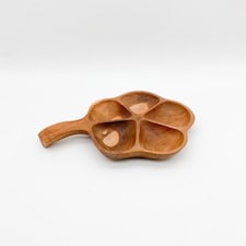 Root 3 Clover Bowl - L28 x W40 x H5 cm - Teak Brown