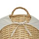 image 4 of JVL Hand Woven Acacia Oval Laundry Willow Storage Basket with Lining, Honey Finish Brown
