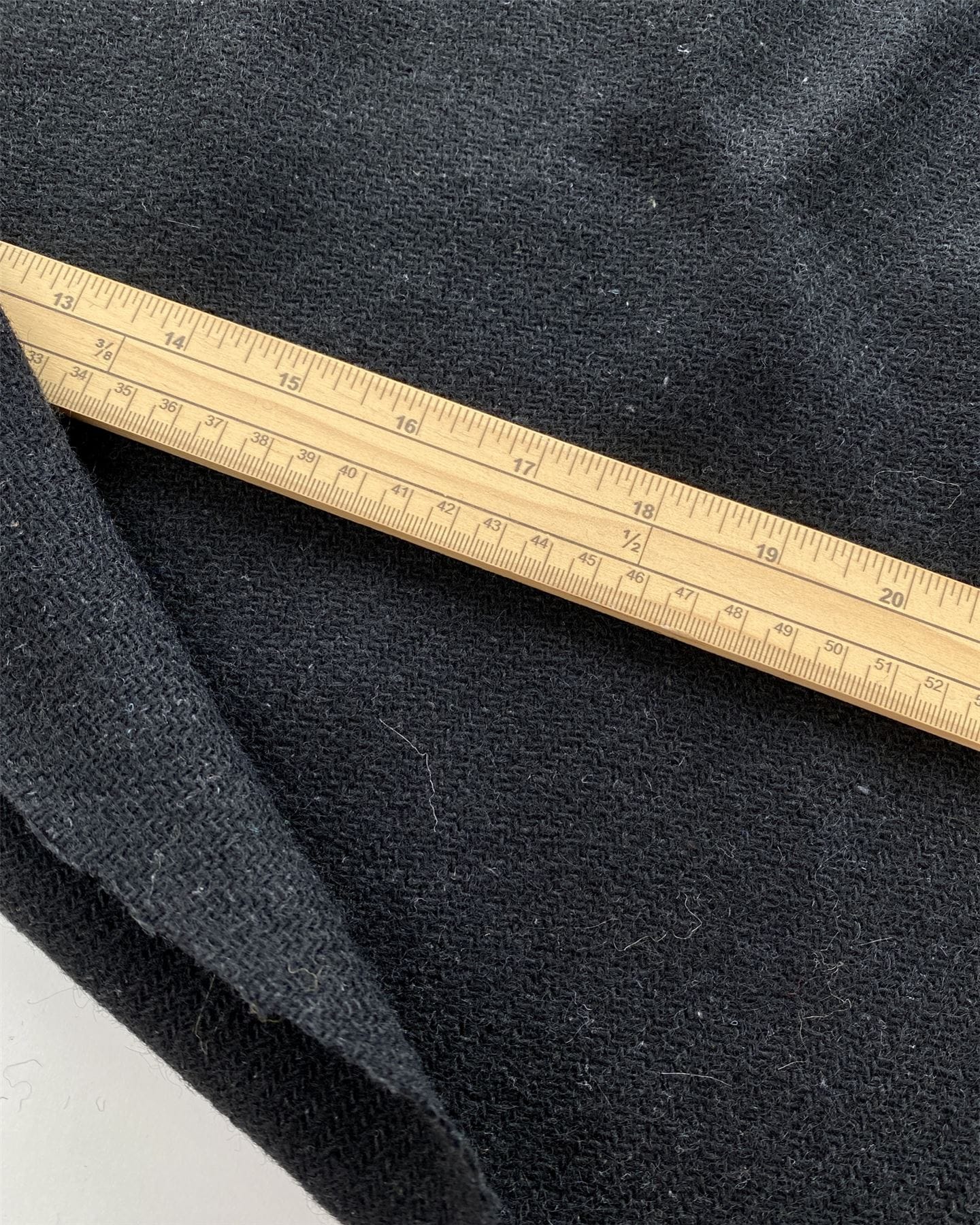 Lady McElroy Black Wool Blend Coating Dressmaking Fabric, 140cm / 55" Wide - per metre