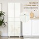 image 6 of HOMCOM Kitchen Cupboard Storage Cabinet Push Open Doors and Drawers, White