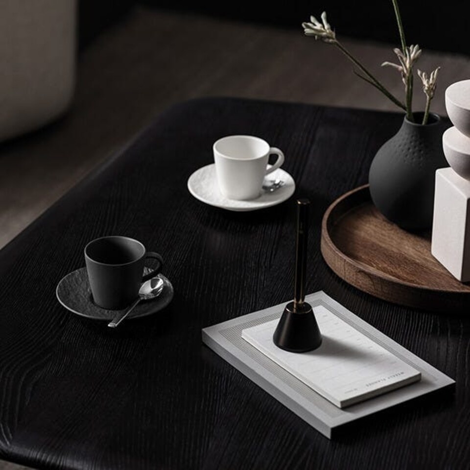 image 1 of Villeroy & Boch Manufacture Rock Noire Espresso Cup & Saucer