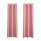 image 1 of Pink Eyelet Curtains - Thermal Blackout Curtains  - 66 x 72 Inch Drop - 2 Panel Pink