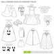 image 1 of Style Arc Kids Halloween Accessory Pack Paper Sewing Pattern – Children’s Costumes, Ages 2–10, Easy