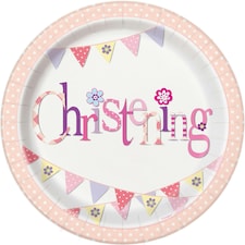 8 PINK BUNT CHRSTN 9IN PLATE -  UNIQUE