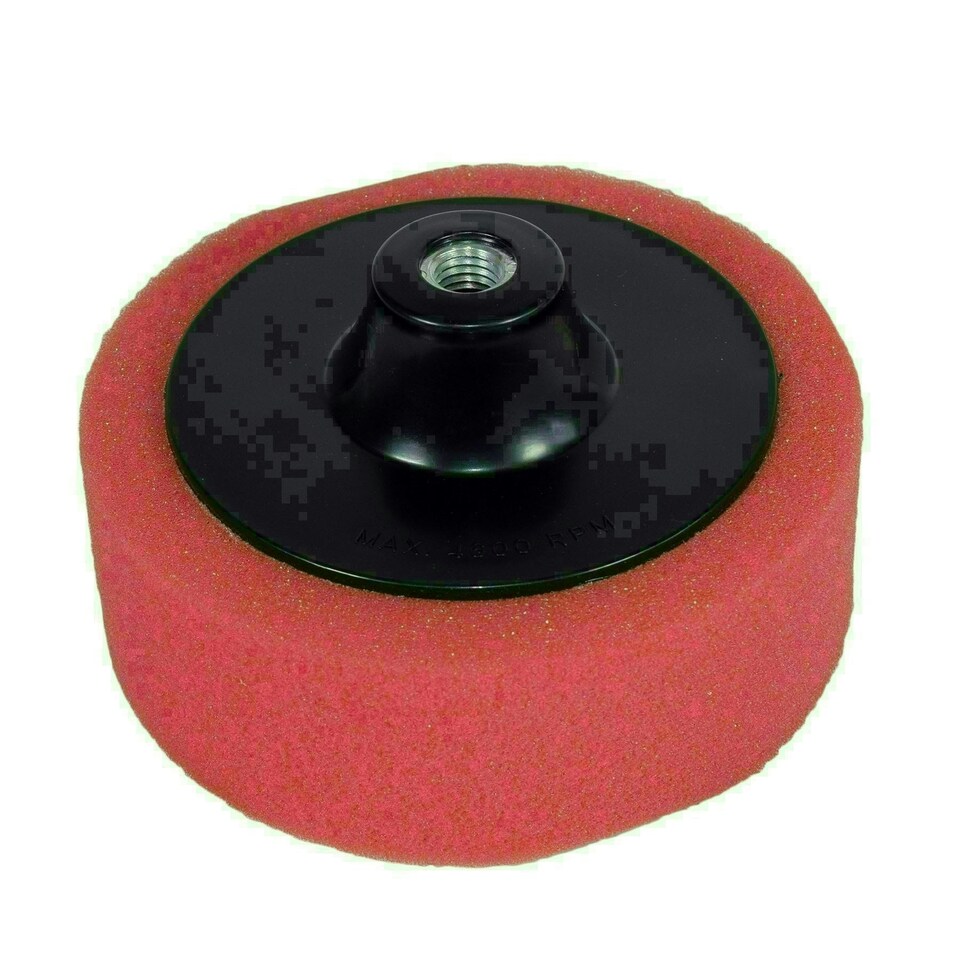 image 1 of Red Sponge M14 Soft 150mm Polishing Mop Sponge Buffing Wheel Polisher