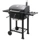 image 1 of House of Home BBQ Smoker Grill Folding Tables, Thermometer, Adjustable Charcoal Pan, Chimney