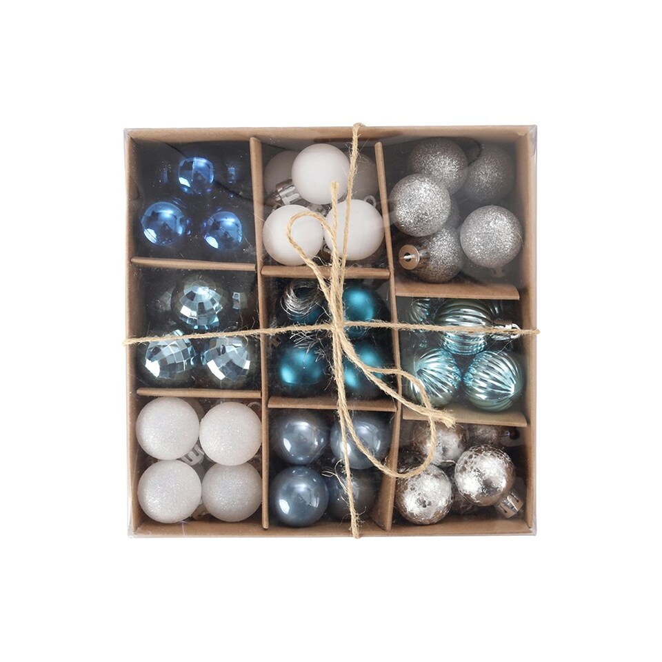 image 1 of Living and Home 99Pcs Christmas Balls Ornaments for Xmas Tree Hanging Decor