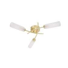 ValueLights Maya Brushed Gold 3 Way Curved Cross Over Ceiling Light | Gold