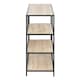 image 3 of Seaford Wide Black Metal Bookcase with 4 Sonoma Oak Shelves