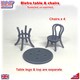 image 4 of Slot Car Trackside Scenery Bistro Table and 4 x Chairs 1:32 Scale Wasp