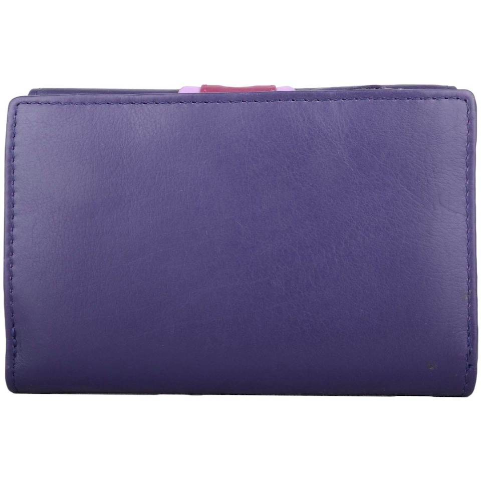 image 1 of Genuine Soft Leather Multi-Colour Money / Cred Card Holder / Purse Cream | Taupe/Coral/White