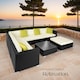 image 8 of Garden Furniture Set Marbella - 7 seater outdoor corner sofa, table, thick cushions | Black | black | 74 x 74 x 36 cm | 1
