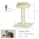 image 2 of PawHut 83cm Cat Tree Tower with Scratching Post, Kitten Bed, Toy, Cream