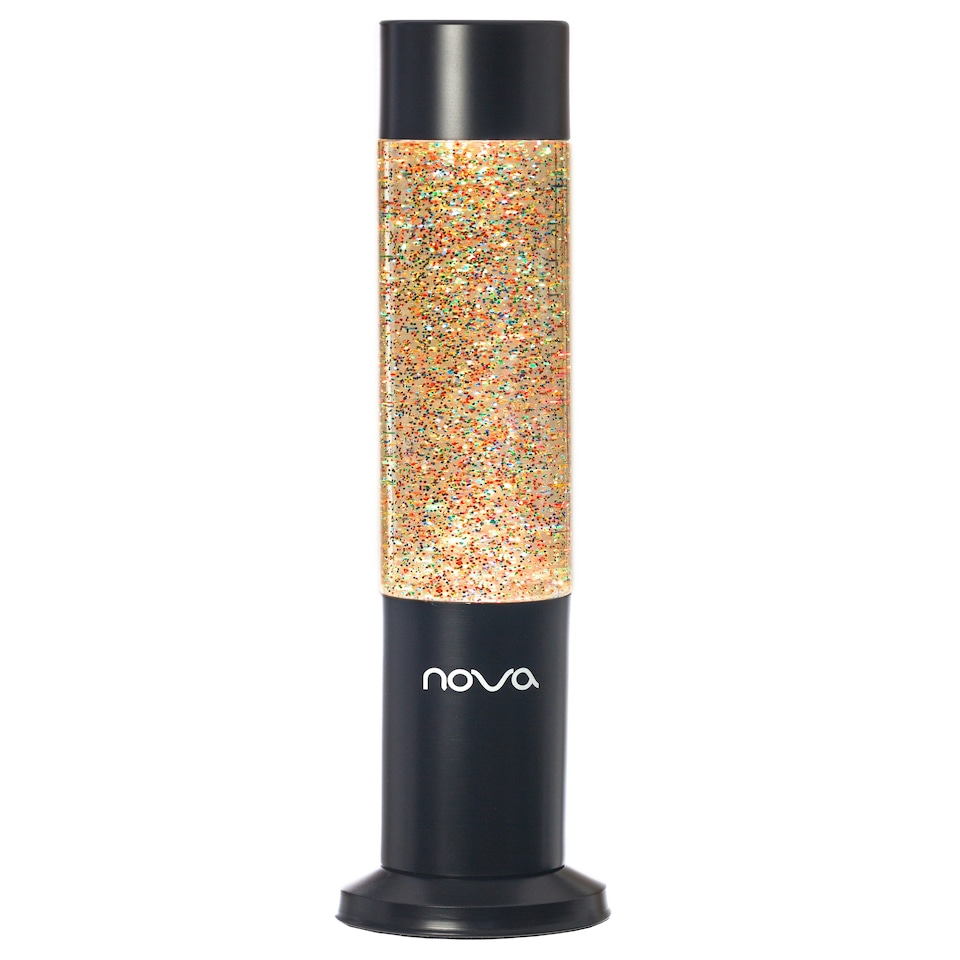image 1 of Nova Glitter Lamp Black Black
