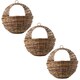 image 1 of FabFinds Rattan Hanging Basket 31cm 3 Pack