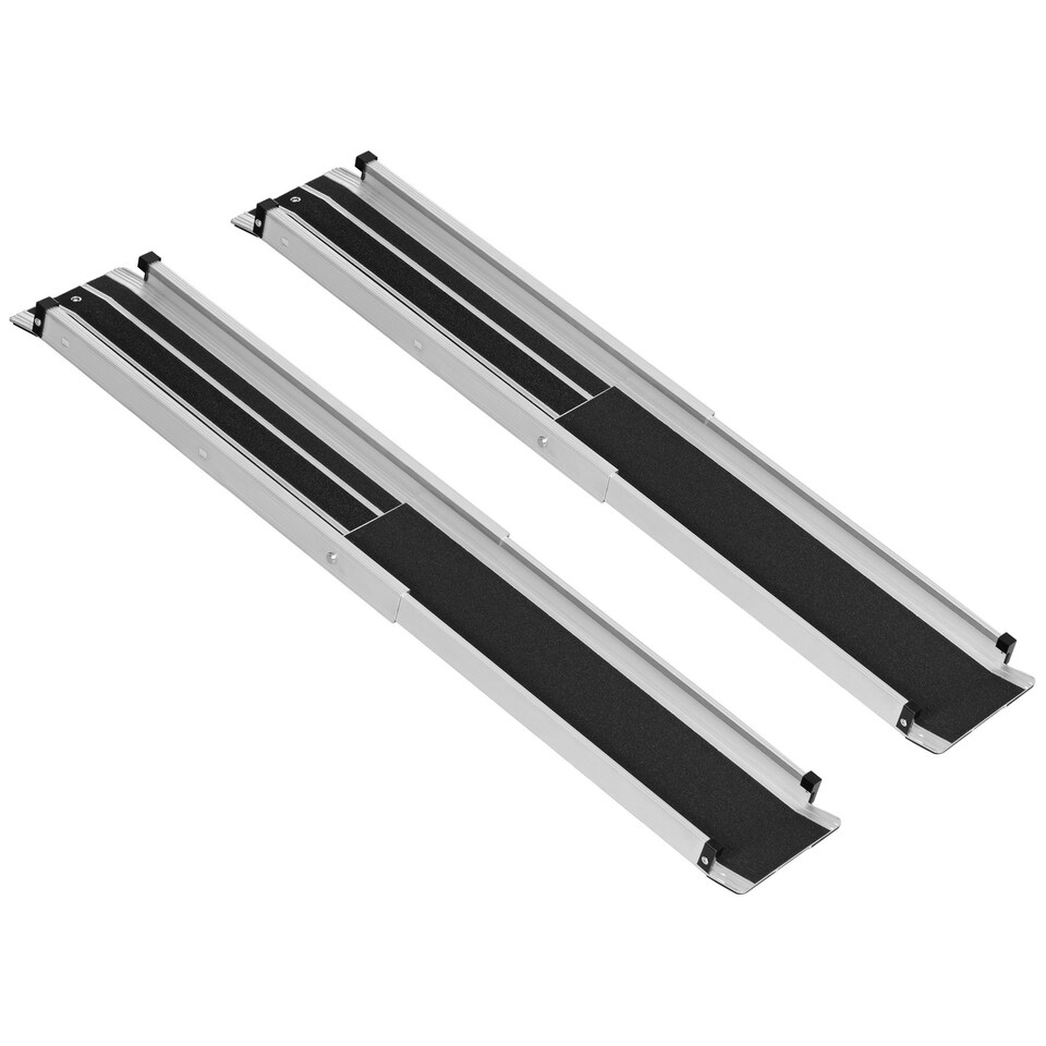 image 1 of HOMCOM Aluminium Telescopic Wheelchair Ramps 122cm 270kg Folding
