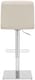 image 5 of Luscious Deluxe Breakfast Bar Stool, Chrome Footrest, Adjustable Height Swivel Gas Lift, Home Bar & Kitchen Barstool, Cream