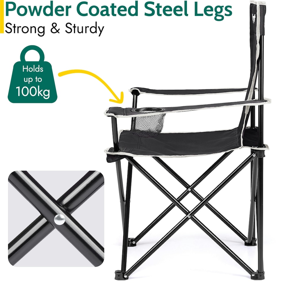 image 1 of Folding Camping Chair - Black