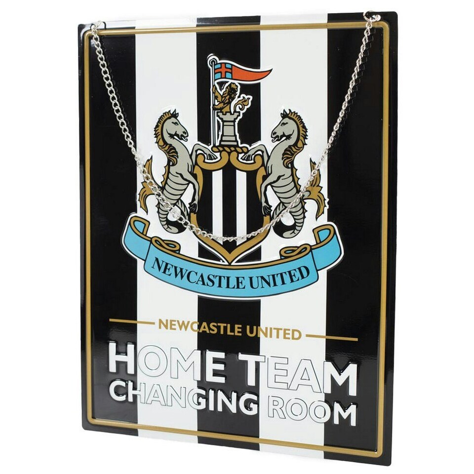 image 1 of Newcastle United FC Home Team Plaque - Black/White/Gold - 25cm x 20cm