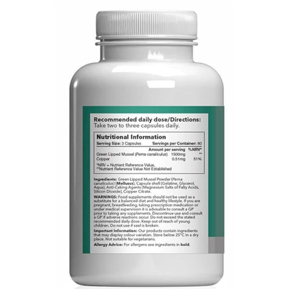 image 1 of Green Lipped Mussel Extract 1500mg - 240 Capsules