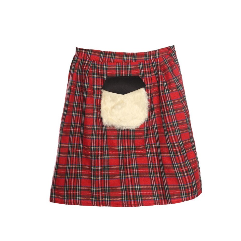 image 1 of Red Tartan Kilt with Sporran Pocket | Red | M
