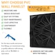 image 9 of NOVECRAFTO Diamond Effect 3D Wall Panels – 6 Sheets Covering 1.5 sqm (16.15 sqft) – Matte Interior PVC Cladding Tiles – 19.6"x19.6" Diamond Design Black