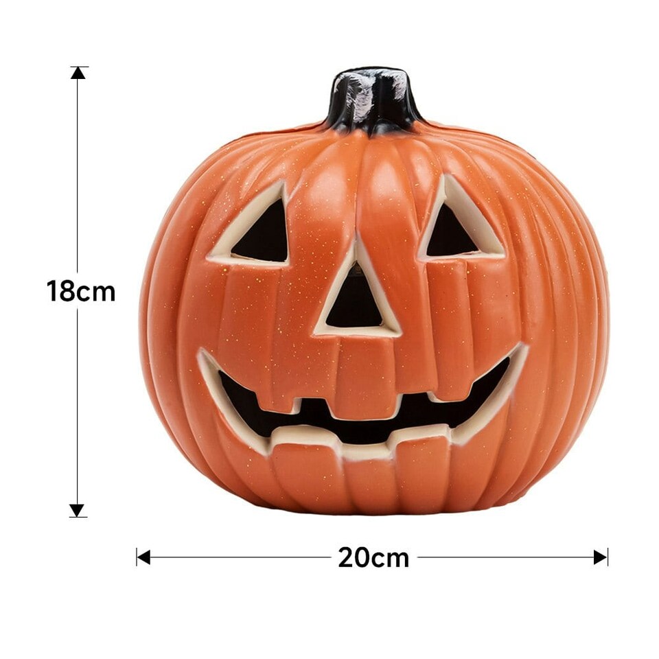 image 1 of Living and Home Halloween LED Pumpkin Lantern Battery Operated - 20*18cm