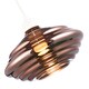 image 4 of Modern Ribbed Honeycomb Glass Pendant Light Shade in Copper Plated 26cm Diameter | Copper