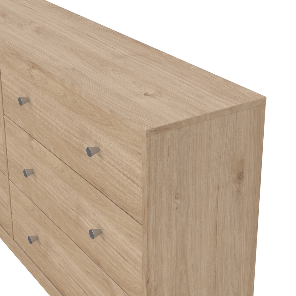 image 1 of May Chest of 6 Drawers (3+3) in Jackson Hickory Oak