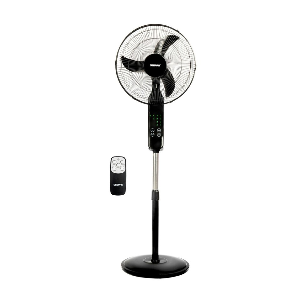 image 1 of GEEPAS 16’’ Pedestal Fan with Remote Control – 60W, LED Display